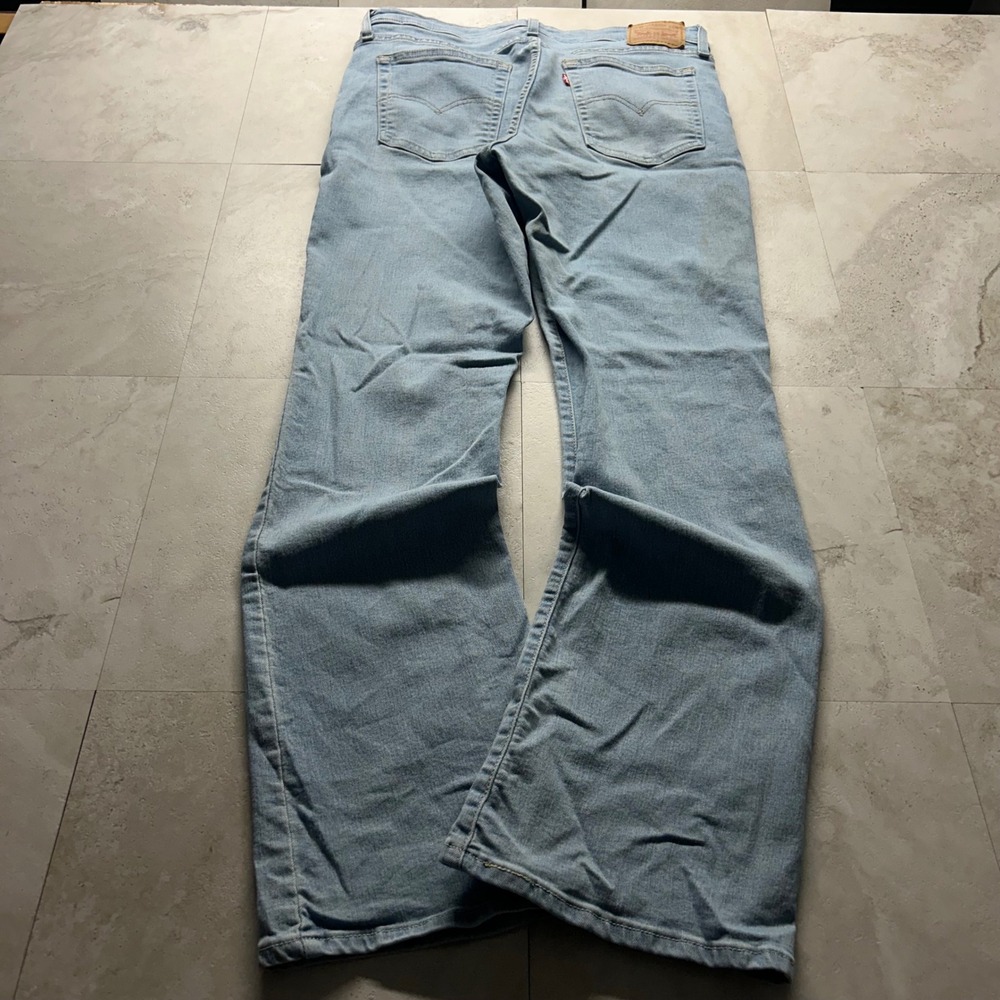 Levis 725 High Rise Bootcut Jeans Light Wash Mens 32x32 Stretch Denim 1072